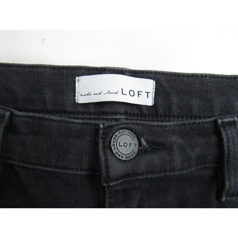 LOFT Jeans Black Legging Mid Rise Women's Size 29/8 - Picture 8 of 8